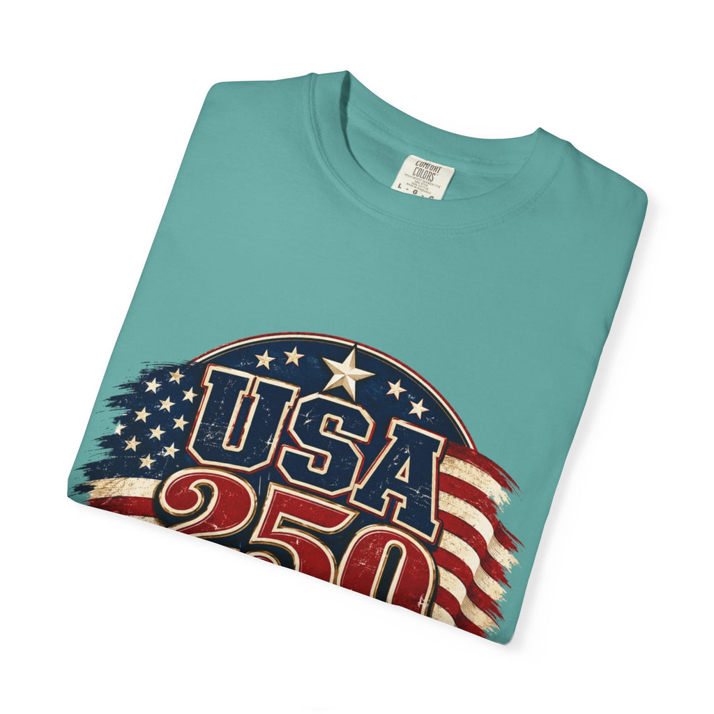 USA 250 T-Shirt — Patriotic "Serving Liberty Since 1776" Anniversary Tee