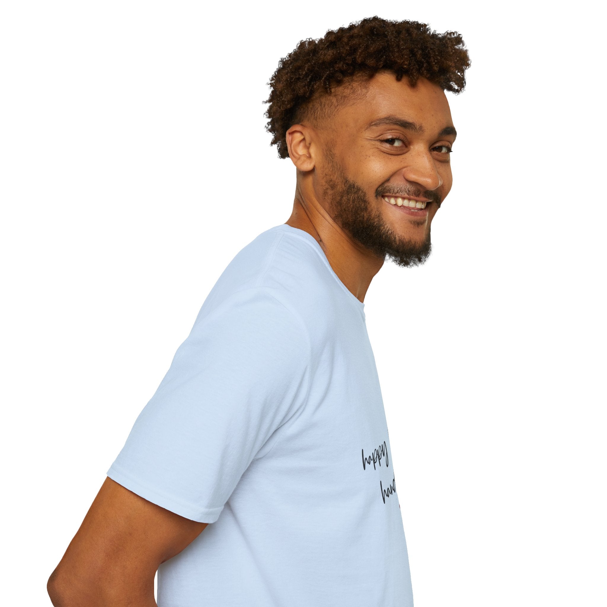 Happy Birthday Handsome T‑Shirt — Casual Birthday Tee with Script & Heart