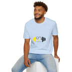 Weightlifting Heart Barbell T-Shirt — Fitness Gym Crusher Tee