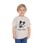 Toddler Tee — Cute Mickey "happy birthday" Birthday Shirt for Kids