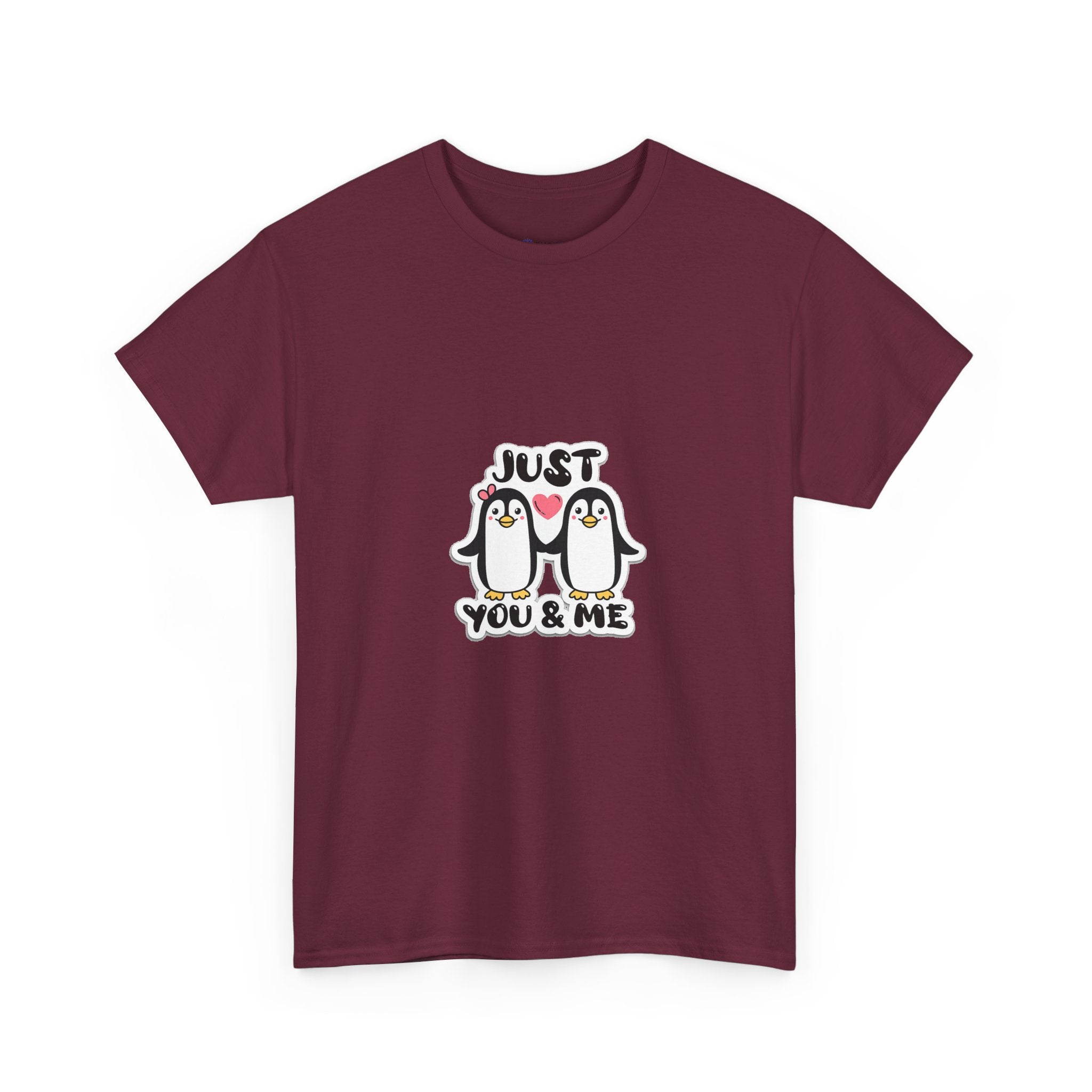 Just You & Me Penguin Tee — Cute Couples Graphic T-Shirt