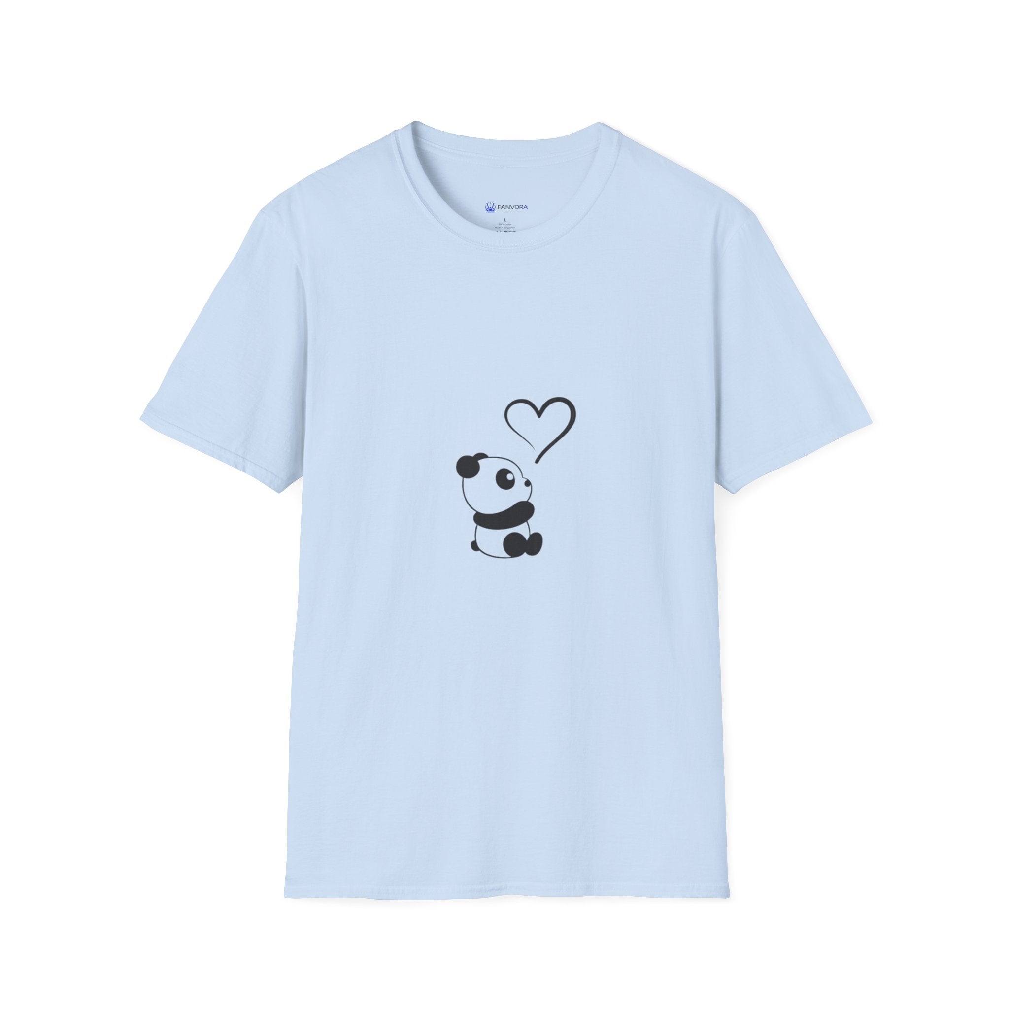 Panda Love T-Shirt — Cute Minimalist Heart Panda Tee