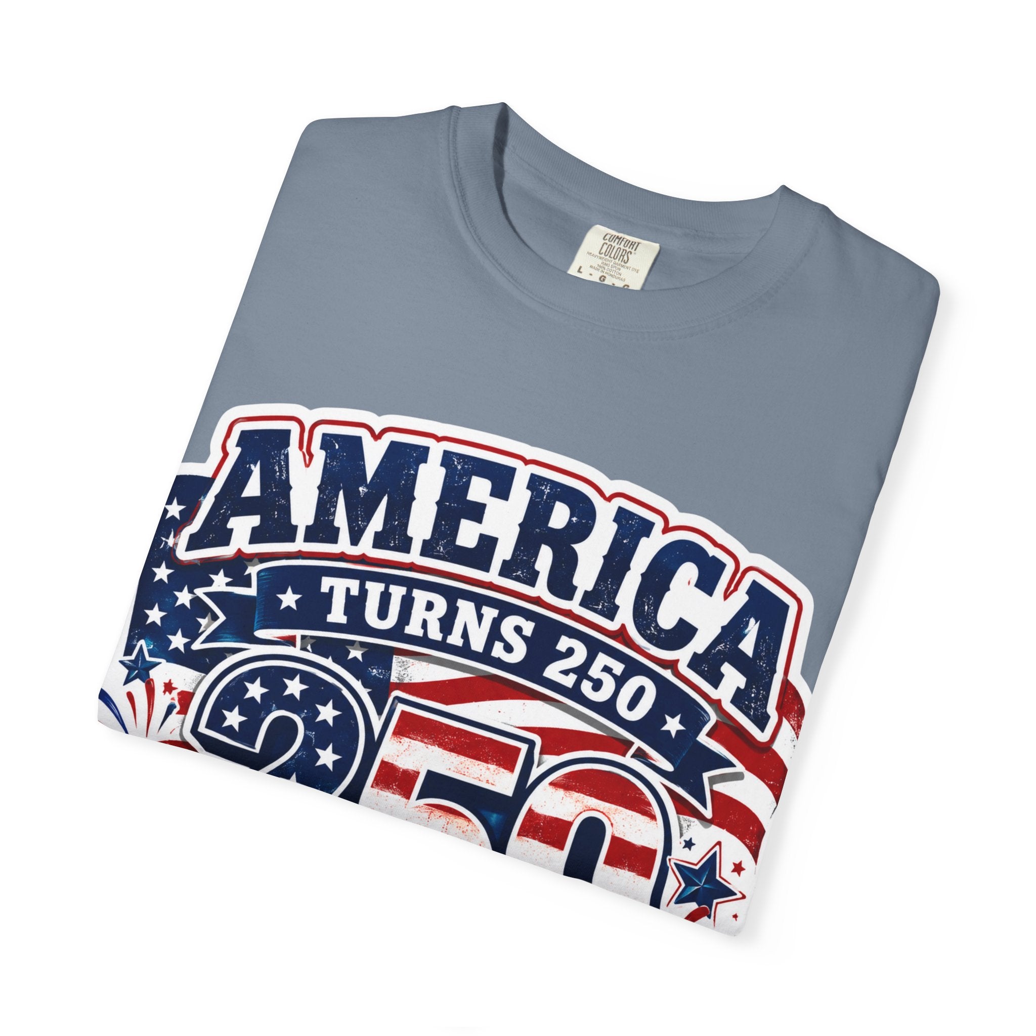 America Turns 250 T-Shirt – "Freedom Looks Good For Its Age" Patriotic 4th of July Tee