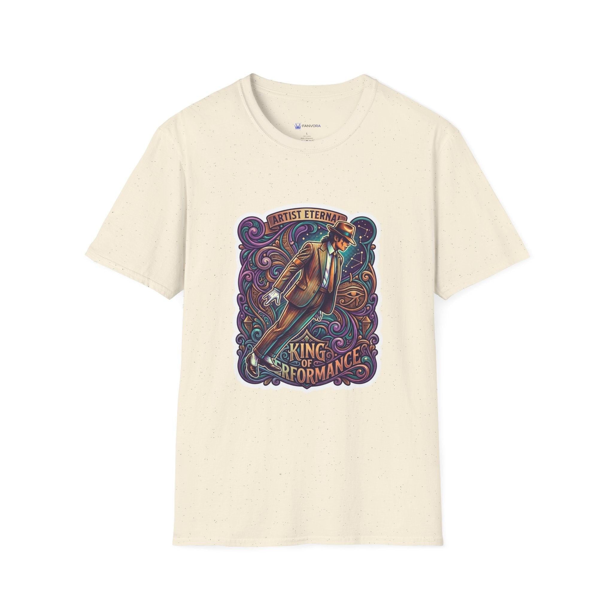 Michael Jackson King of Performance retro tribute graphic t-shirt design