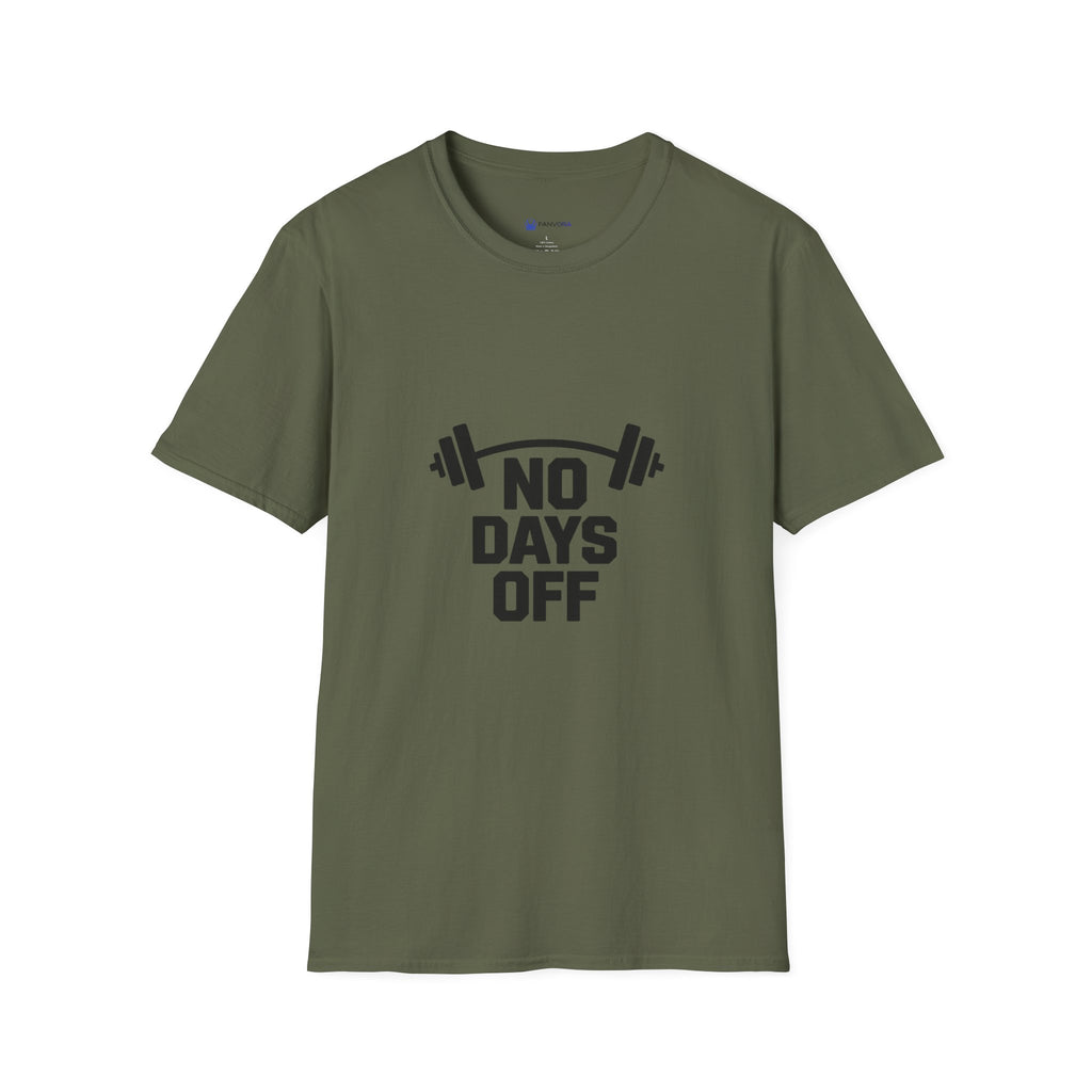 No Days Off T-Shirt — Motivational Gym Workout Tee