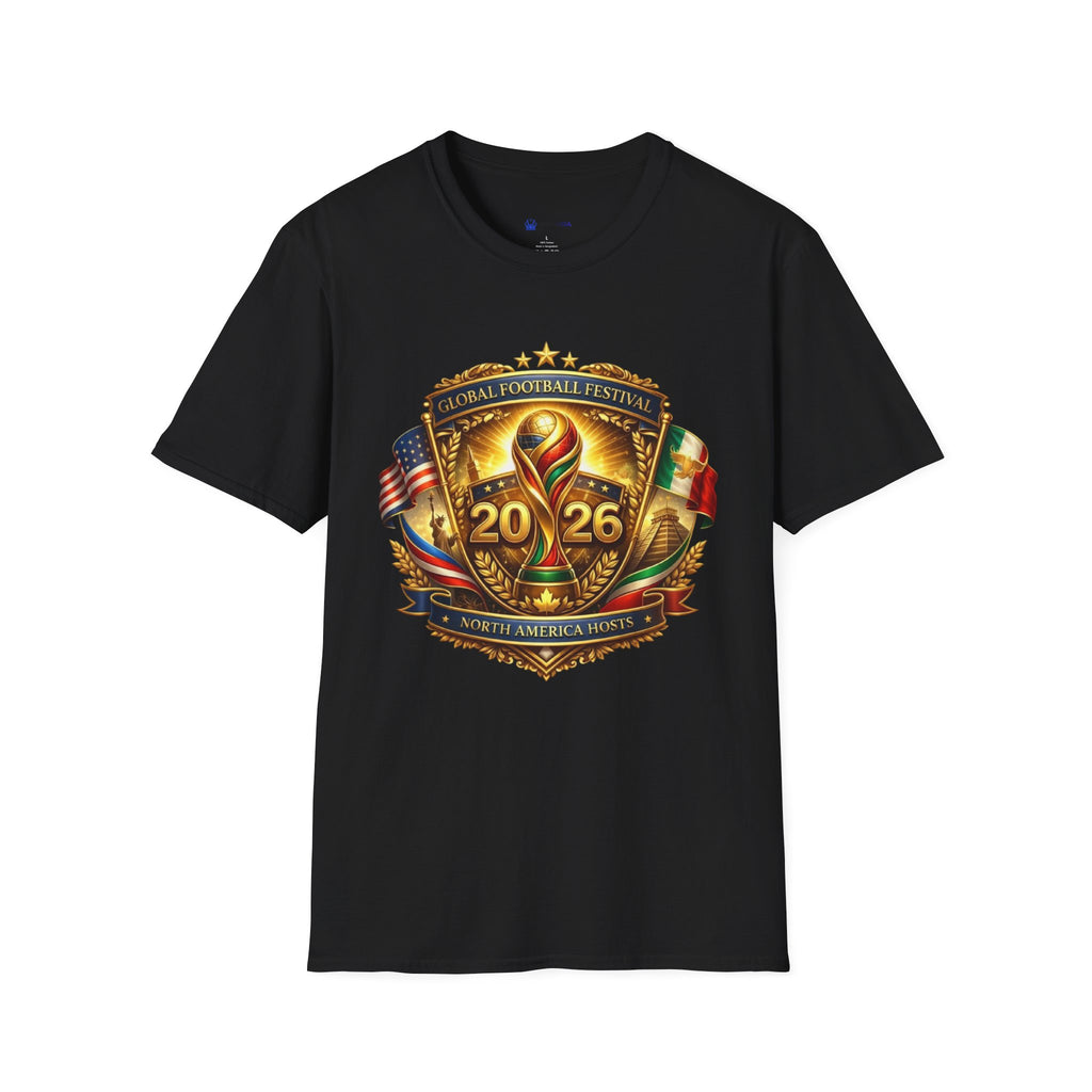 2026 Global Football Festival T-Shirt — Style Soccer Tee with USA & Mexico Flags