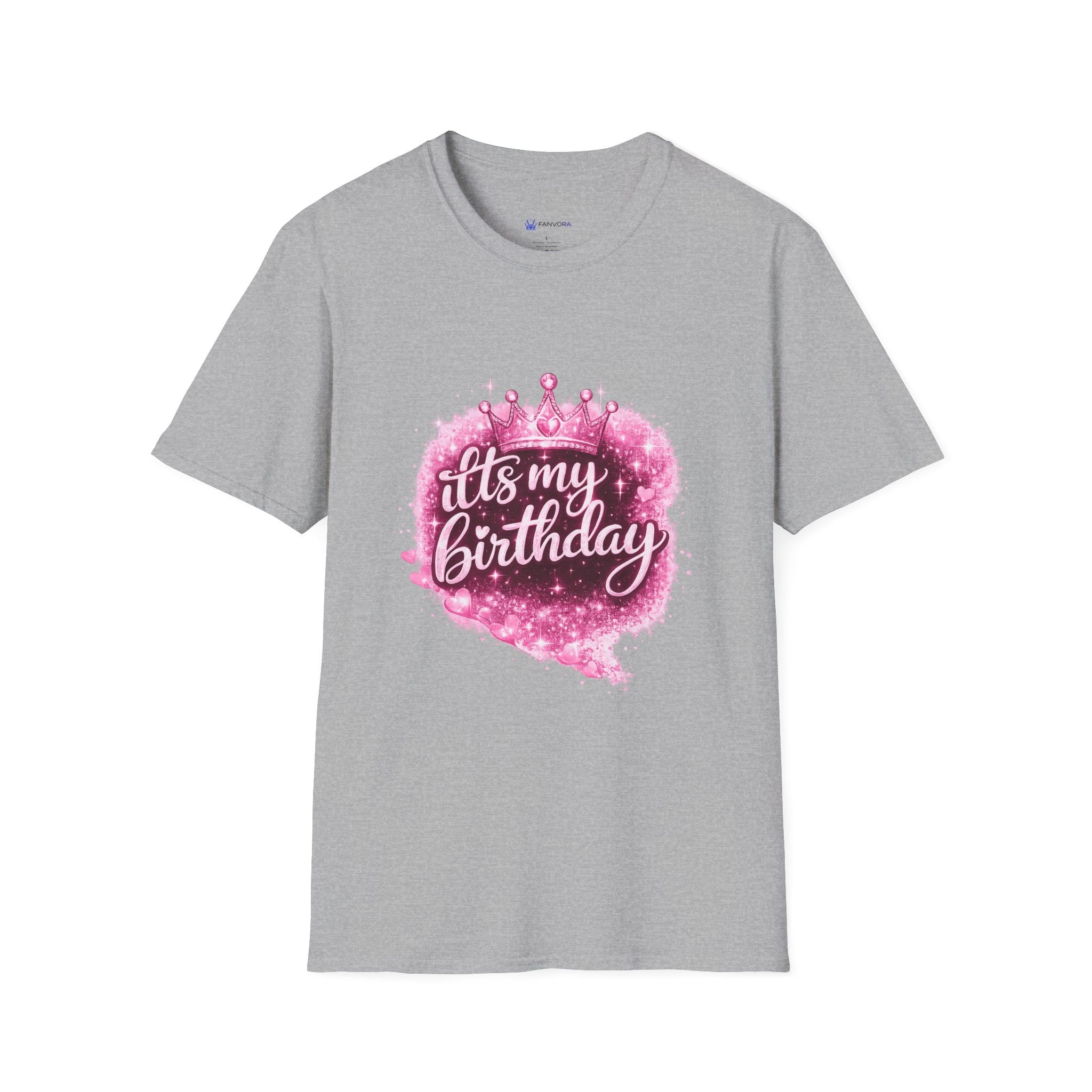 Birthday T-Shirt — “It's My Birthday” Pink Crown Celebration Tee