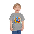 Toddler Birthday Tee — "3" Race Car Happy Birthday Shirt