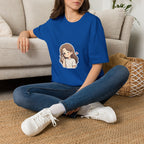Cute Winking Girl Graphic T-Shirt – Kawaii Heart Tee