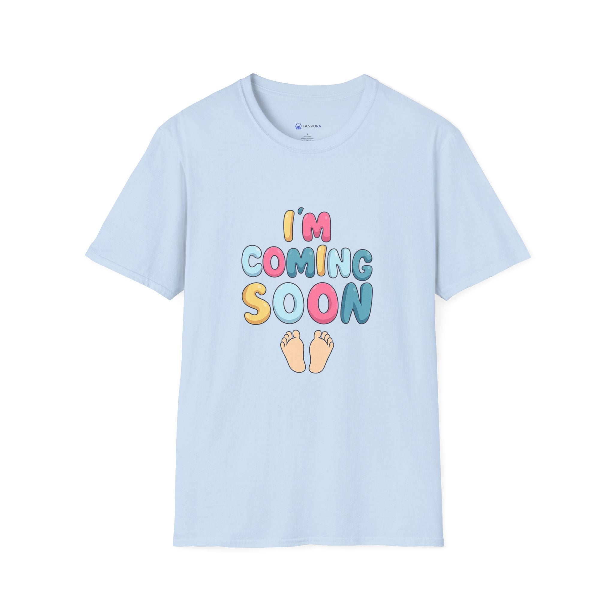 Maternity T-Shirt "I'm Coming Soon" Baby Announcement Tee