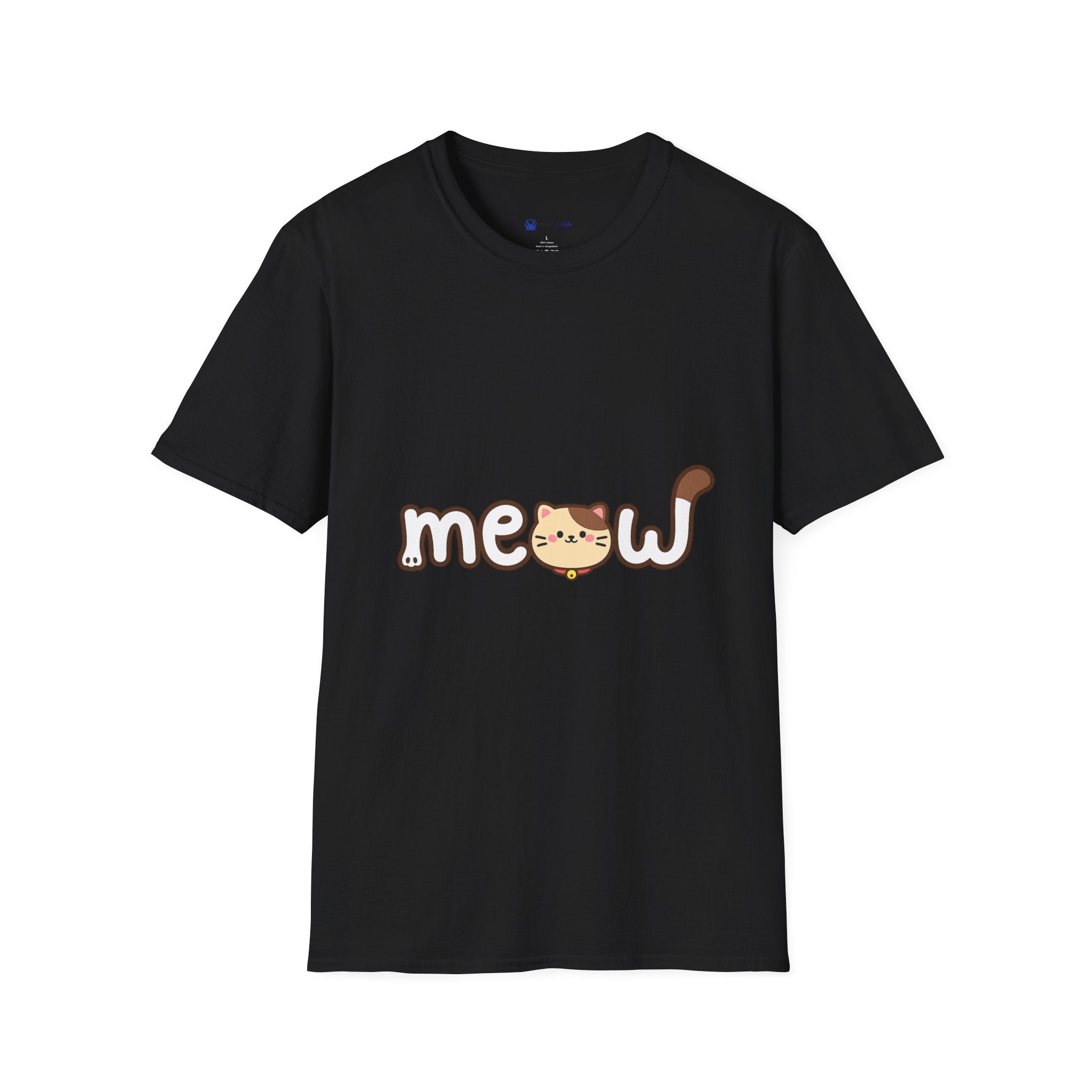 Cat Meow T-Shirt — Cute Cartoon Kitty Graphic Tee
