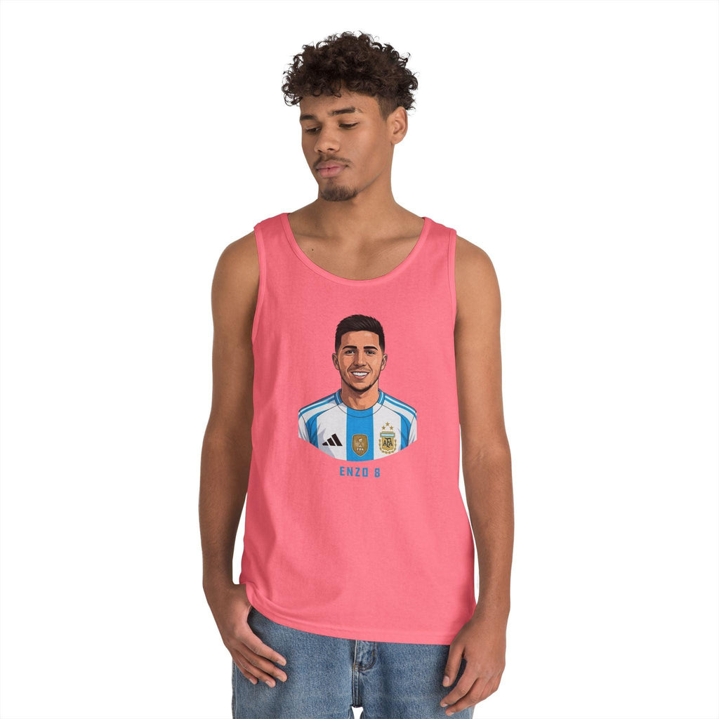 "I am Here to Stay" Argentina Soccer Star Tank Top — Jersey Portrait World Cup 2026.