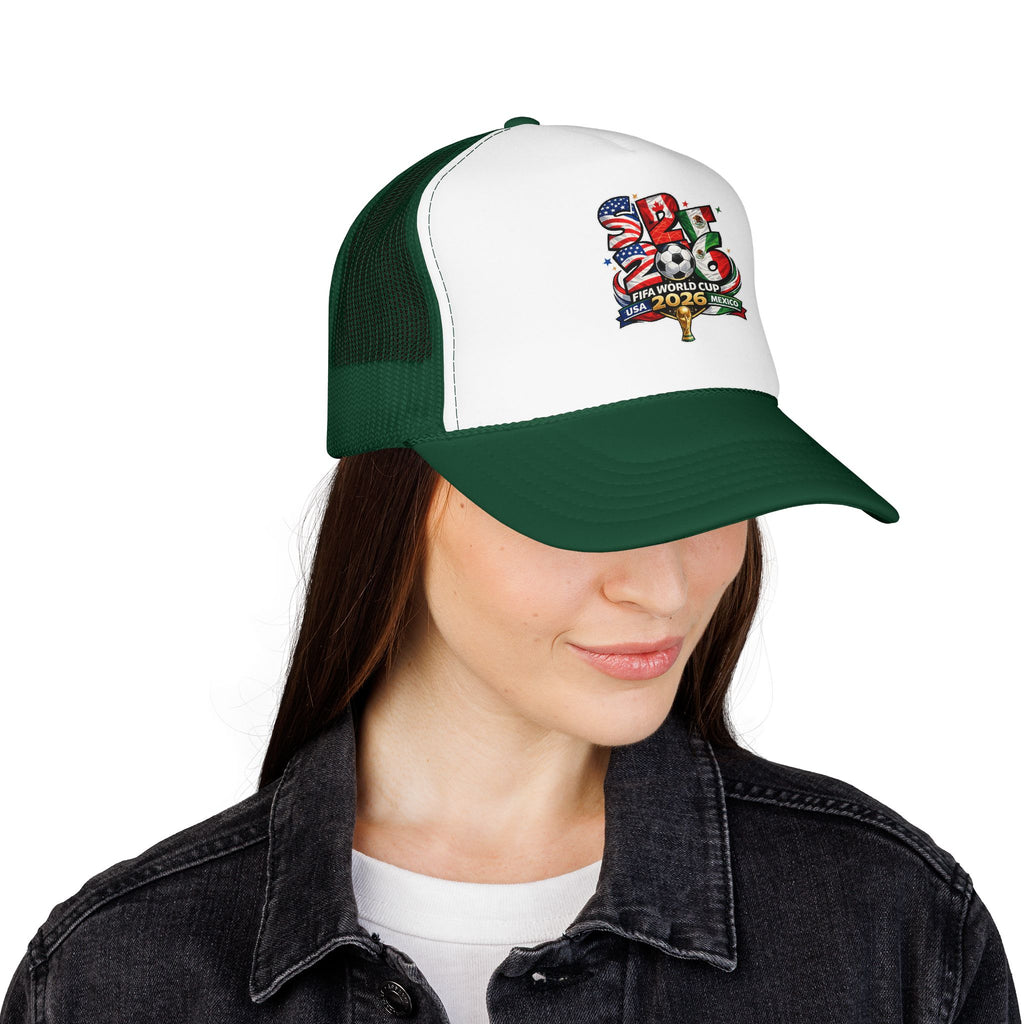soccer cup 2026 Foam Trucker Hat — USA Soccer Patch Design