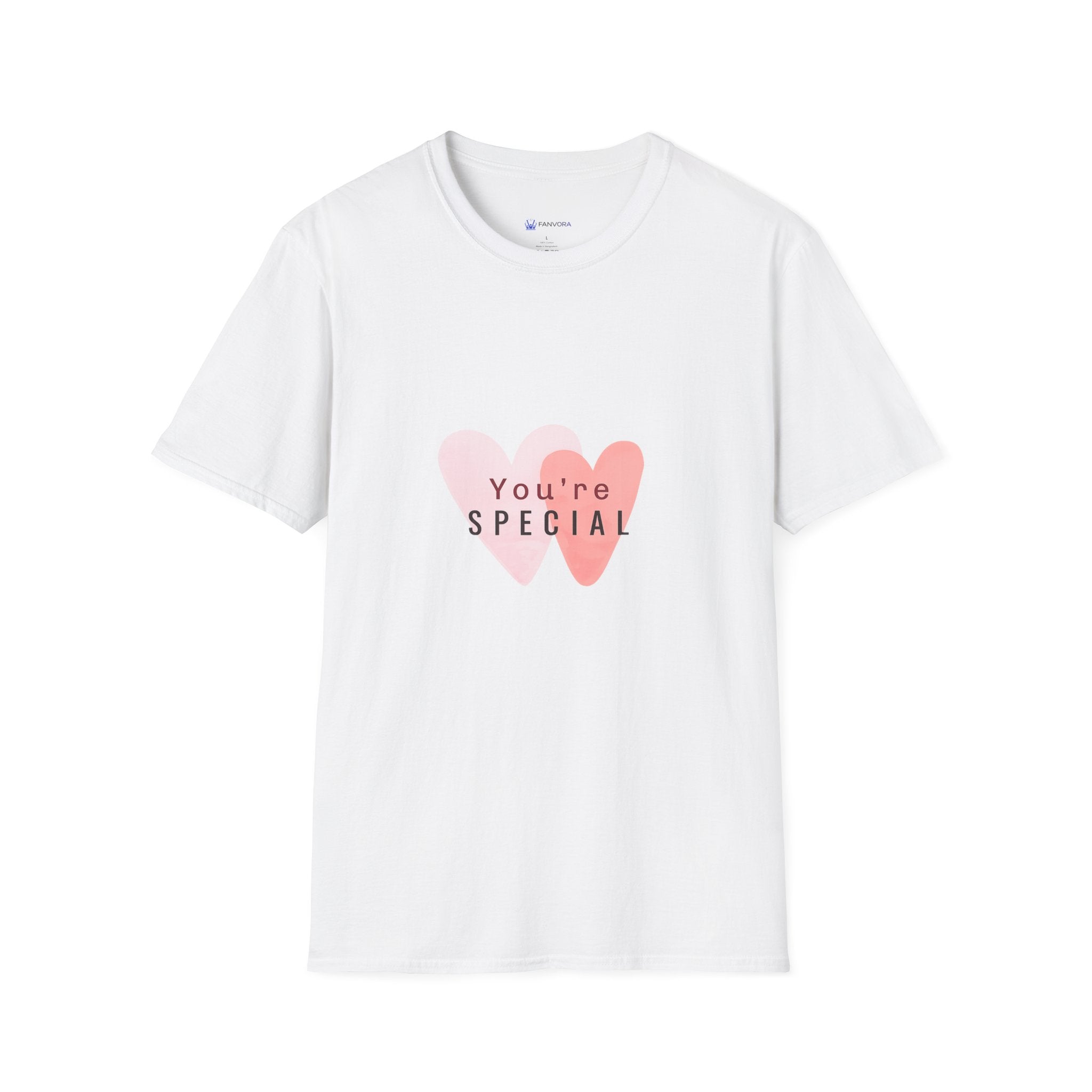 T-Shirt — "You're Special" Pink Heart Graphic Tee — Gift for Friends & Loved Ones