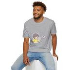 Cute Boy Waving Hearts T-Shirt — Cute Kawaii Cartoon Graphic Tee