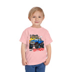 Toddler Tee - "Extreme Adventure 4x4 Off Road" Blue Monster Truck.