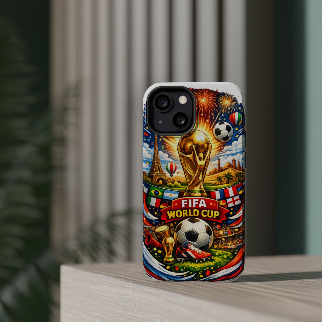 Soccer Magnetic Impact-Resistant Phone Case — FIFA Trophy Design