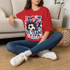 Soccer  Cup T-Shirt – "Go Team! Cup Soccer" USA Flag Design