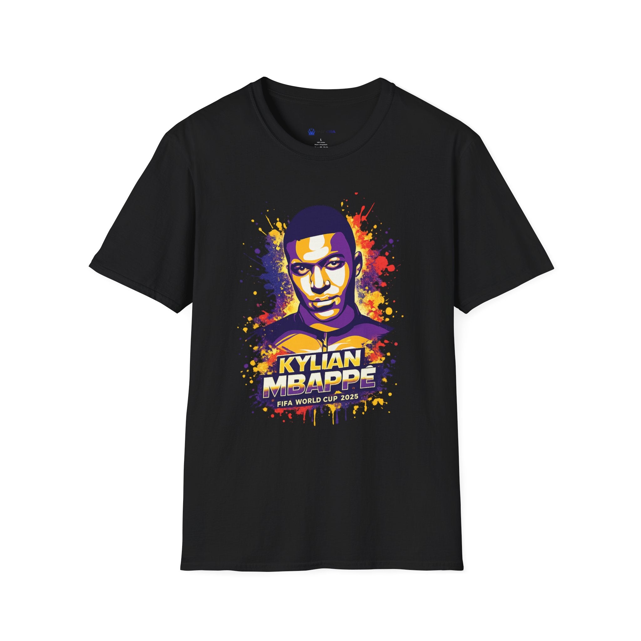France legend Graphic T-Shirt — Vibrant Splash Portrait Soccer Fan Tee