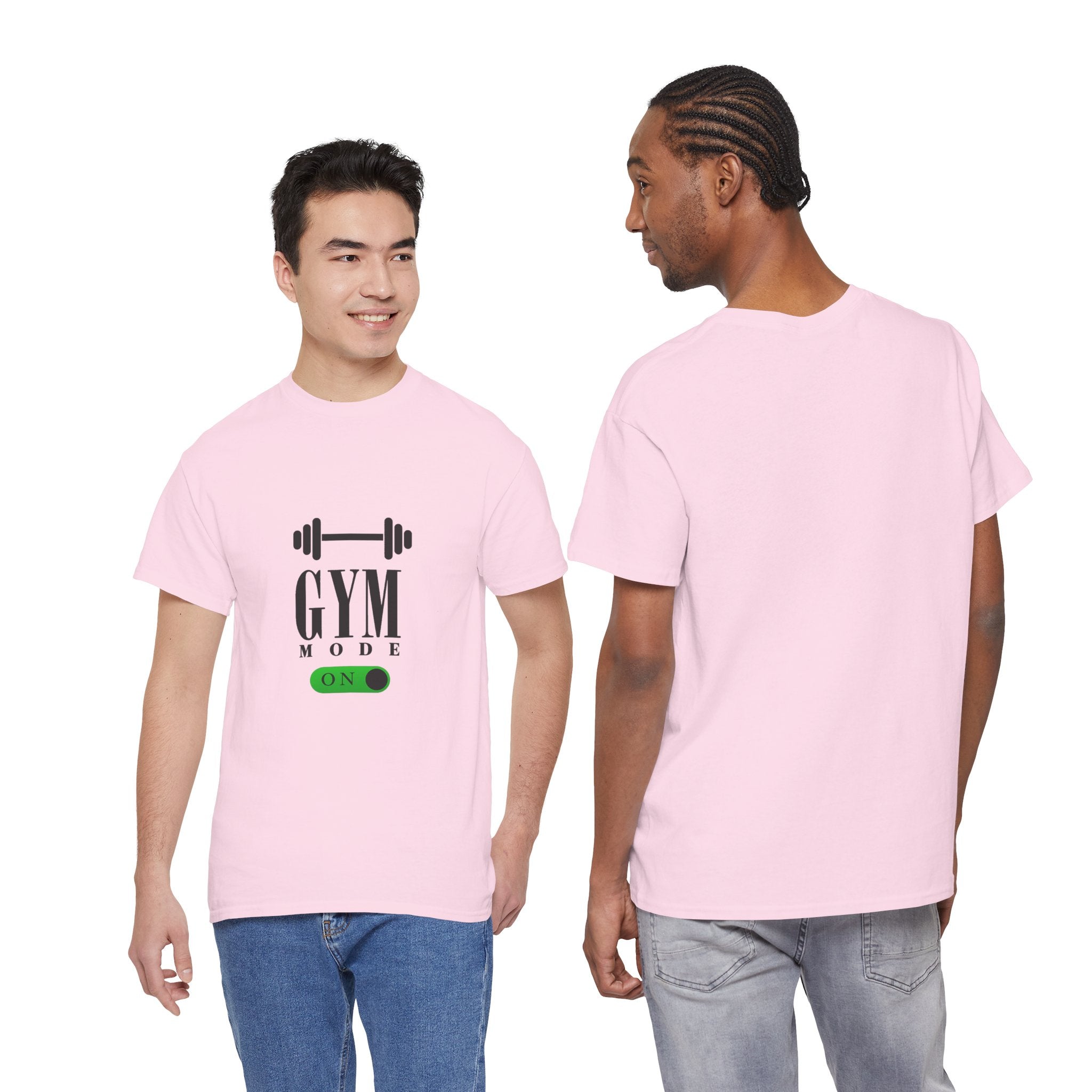 Gym Mode On T-Shirt — Workout Tee with Barbell Graphic