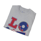 Fourth of July American flag graphic tee