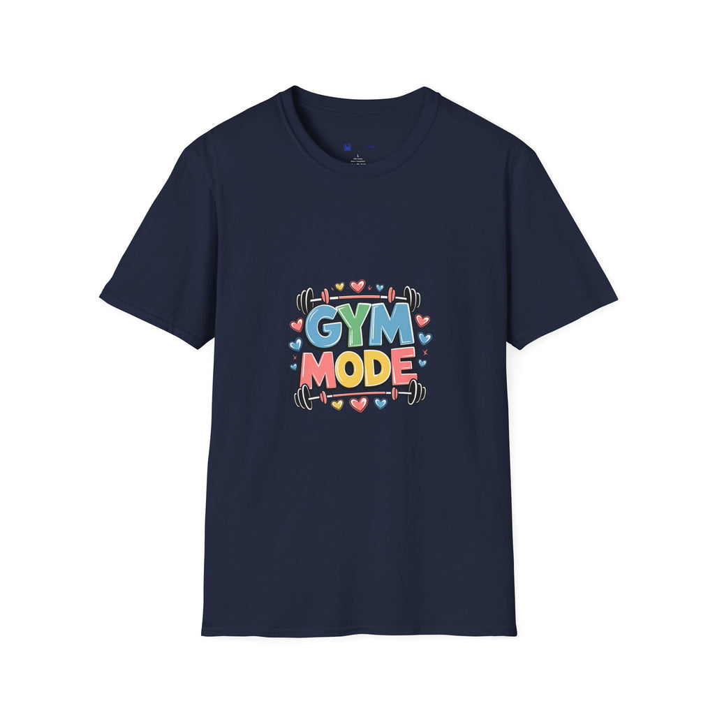 Gym Mode T-Shirt — Cute Barbell Fitness Tee for Gym Lovers