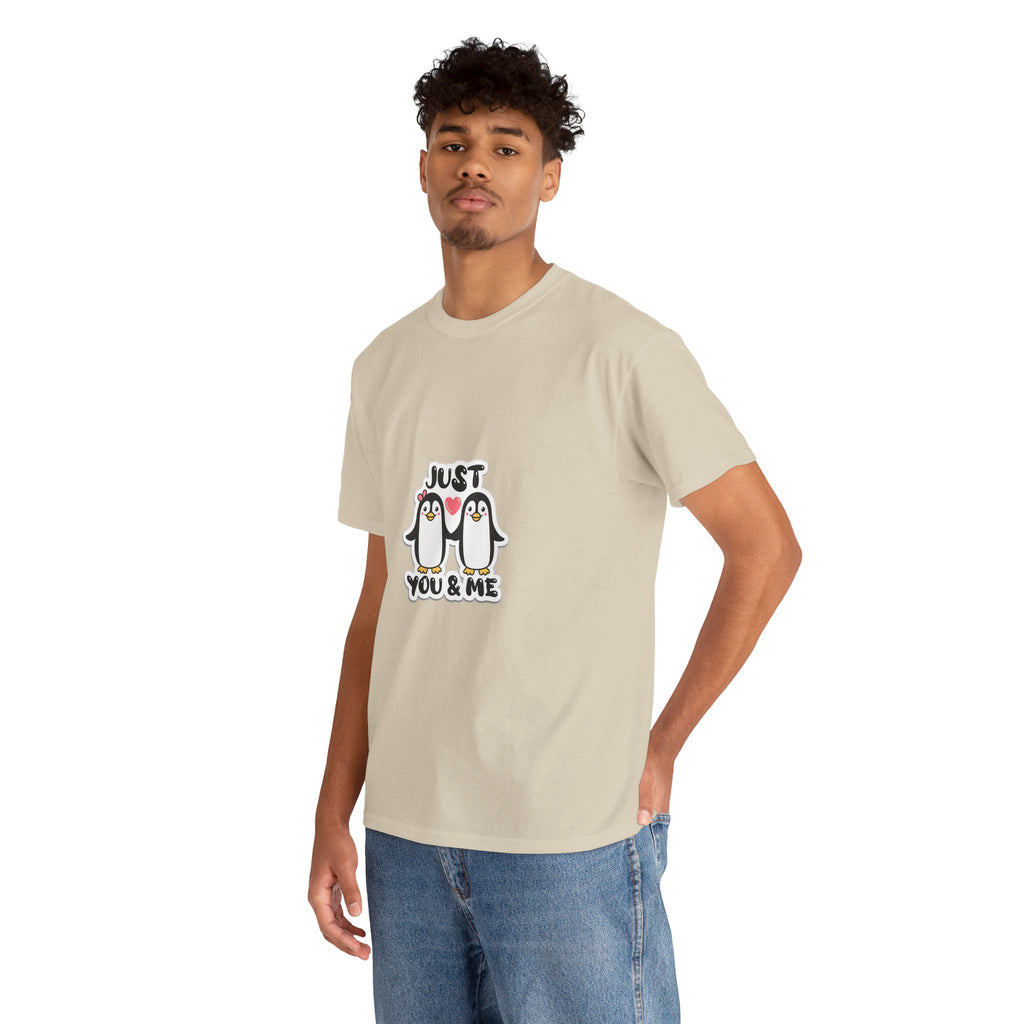 Just You & Me Penguin Tee — Cute Couples Graphic T-Shirt