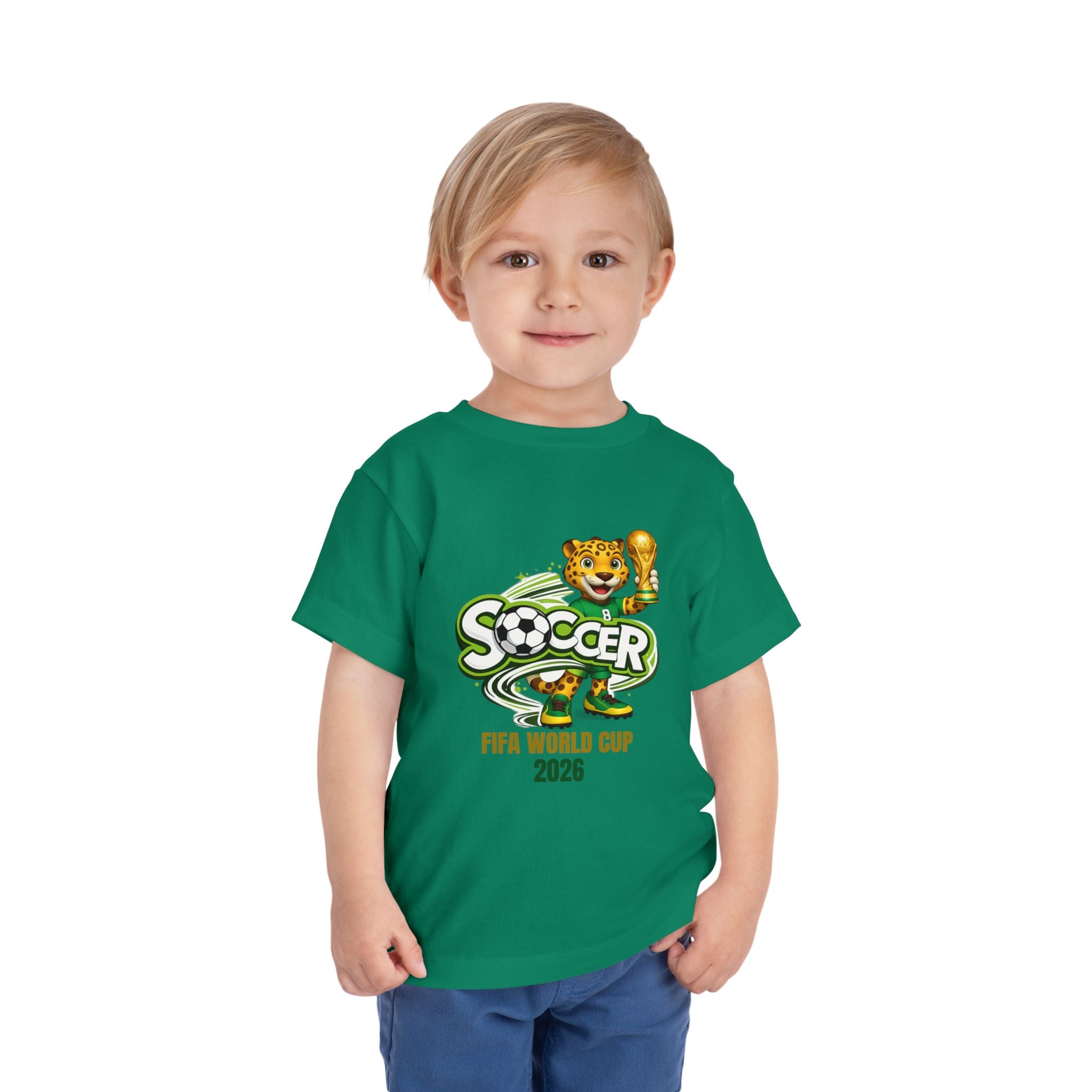 Soccer cup 2026 Toddler Soccer Tee — Cute Tiger Mascot Trophy Design