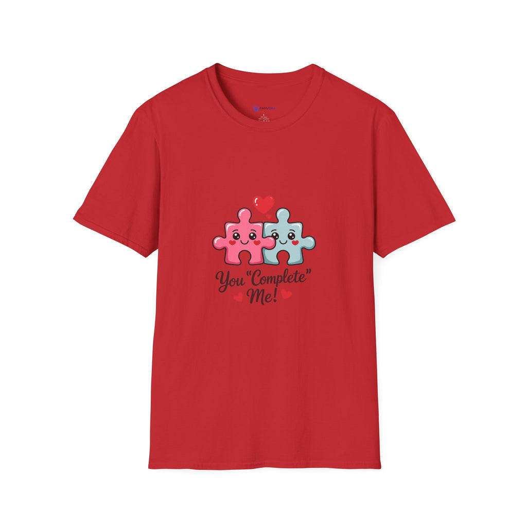 Puzzle Piece Couple T-Shirt — "You Complete Me" Cute Romantic Tee