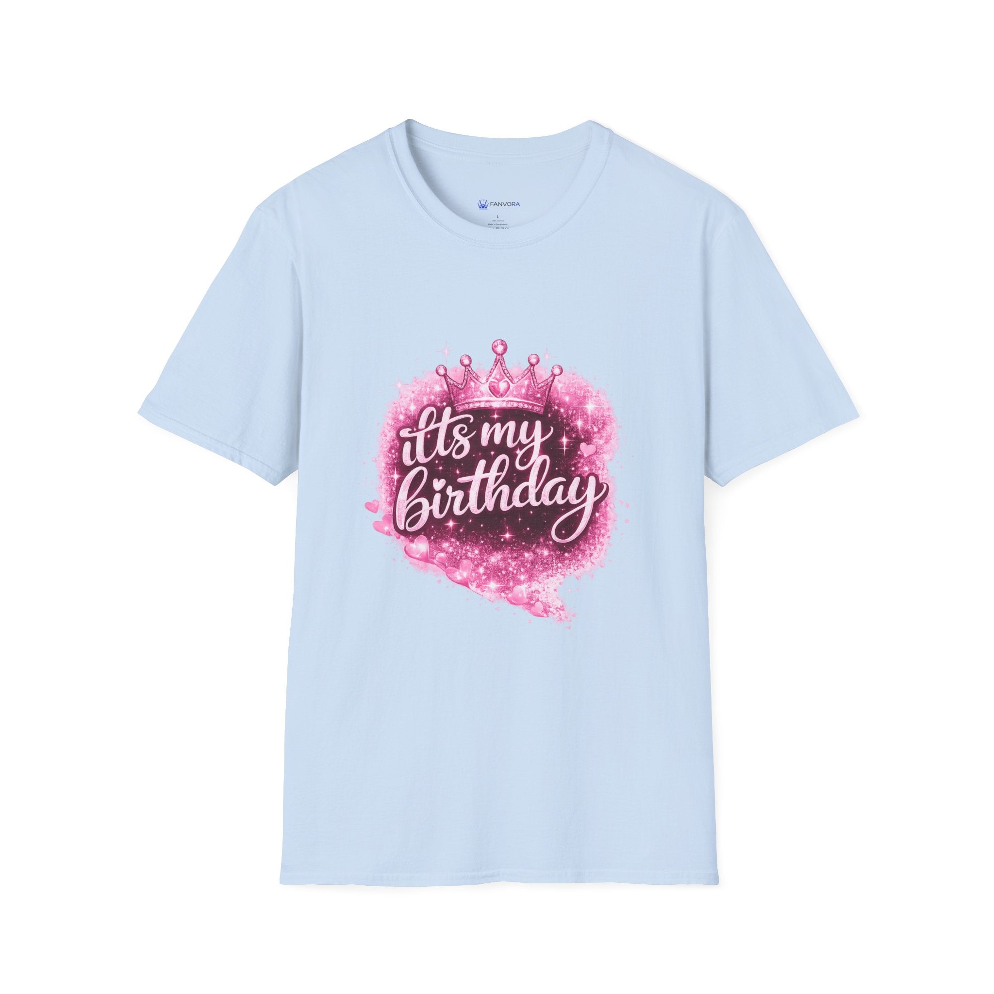 Birthday T-Shirt — “It's My Birthday” Pink Crown Celebration Tee