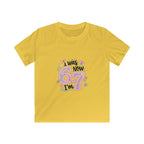 Kids Tee — ‘I Was 6 Now I’m 7’ Birthday Girl Cute Floral Design