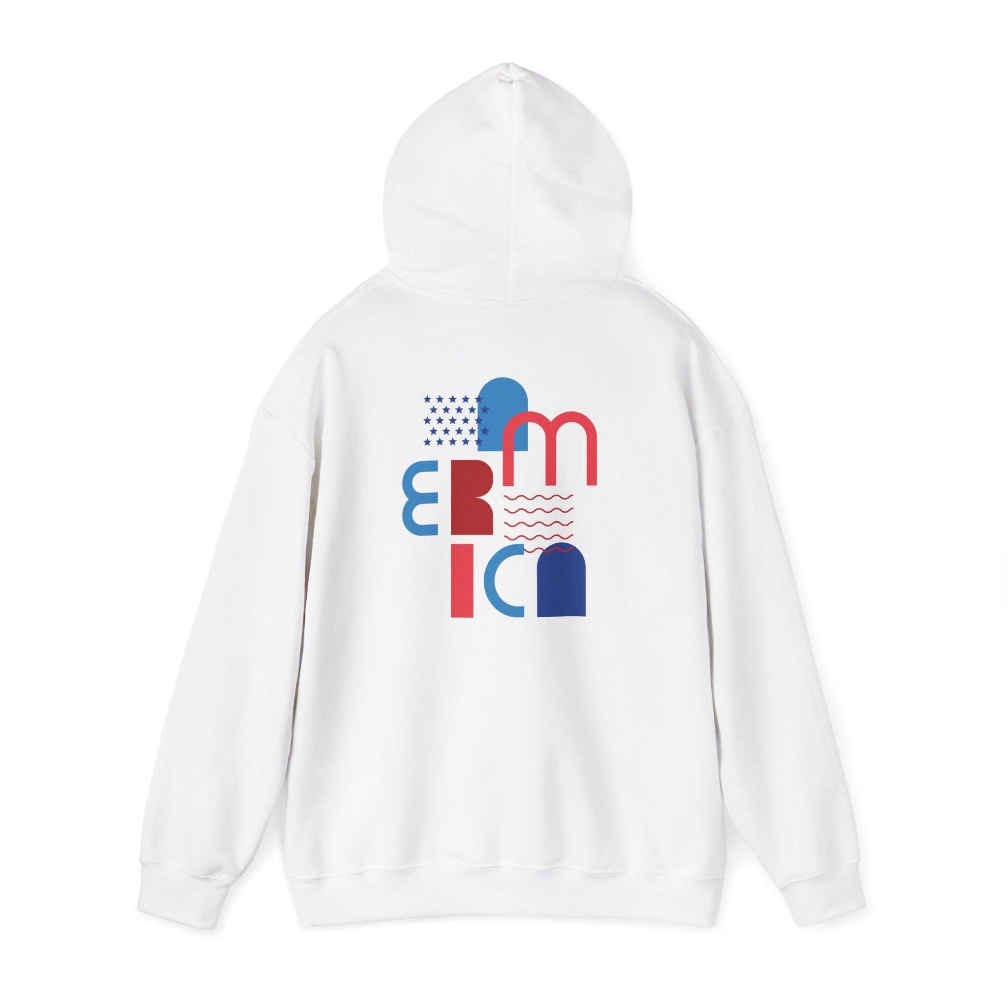 American Patriot Graphic Hoodie — Patriotic Fourth of July Sweatshirt.