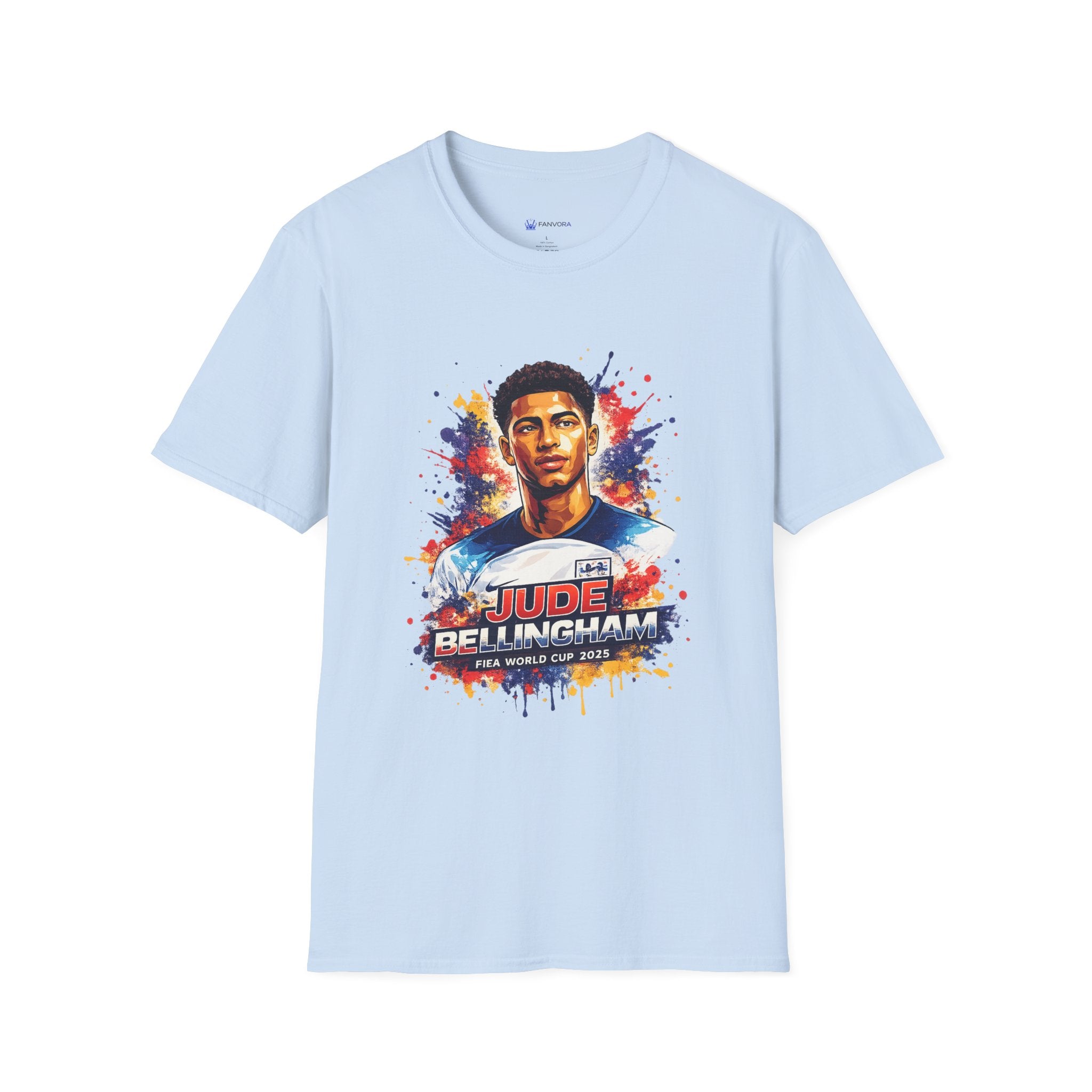 Portrait T-Shirt — Color Splash Football Player Graphic ("England legend")