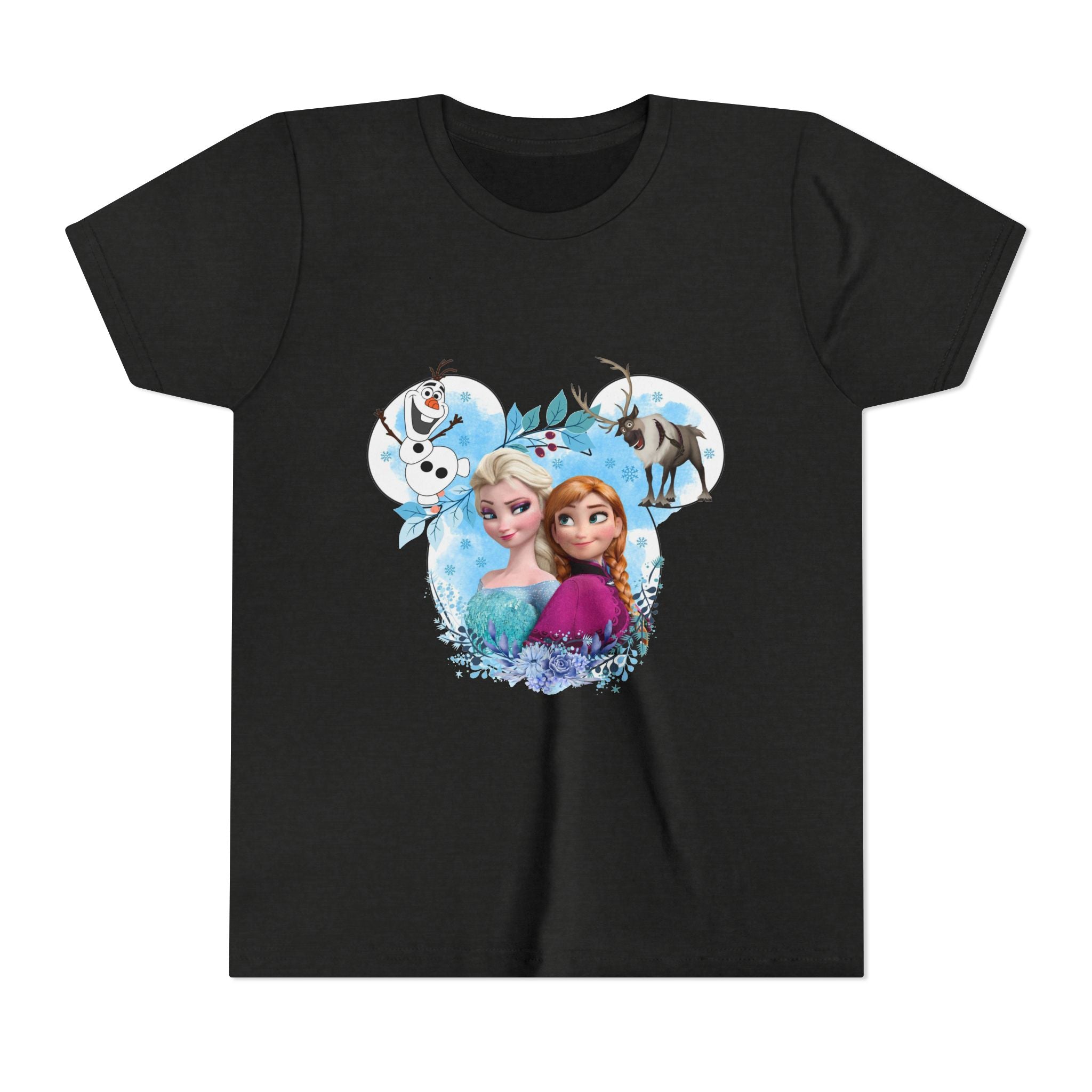 Girls' Frozen Princesses Youth Tee – Elsa & Anna Winter Friends Shirt
