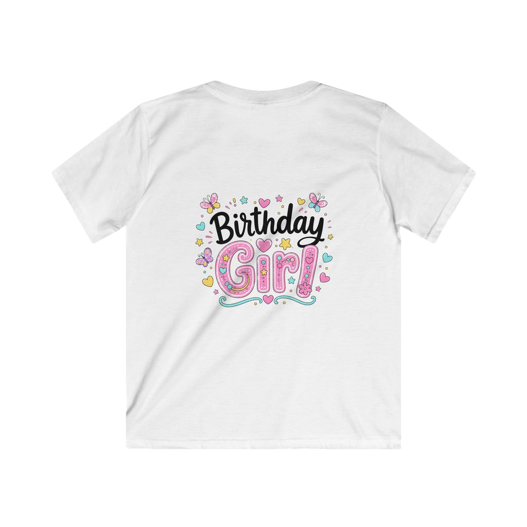 Kids Tee — ‘I Was 6 Now I’m 7’ Birthday Girl Cute Floral Design