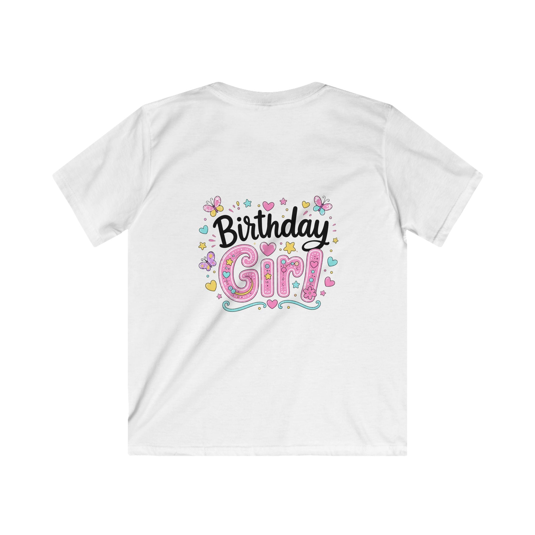 Kids Tee — ‘I Was 6 Now I’m 7’ Birthday Girl Cute Floral Design