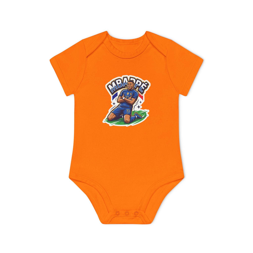 Baby Bodysuit - "France #10 Footballer Rising Star Fan Version" Future Soccer Player & Game Day Energy Organic Baby Onesie.