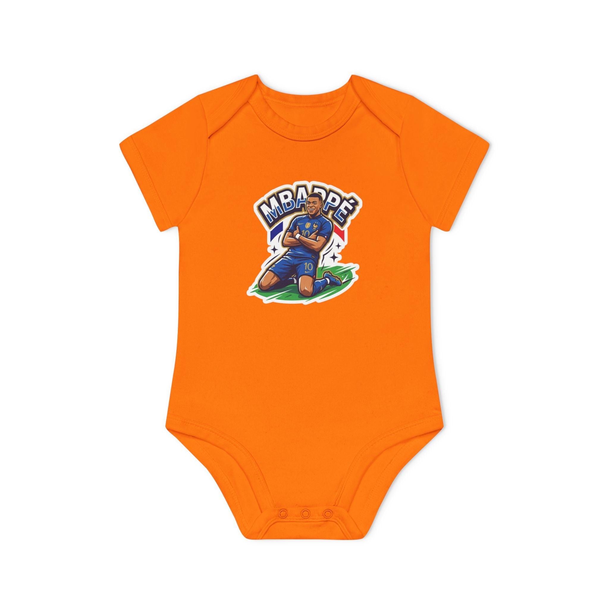 Baby Bodysuit - "France #10 Footballer Rising Star Fan Version" Future Soccer Player & Game Day Energy Organic Baby Onesie.