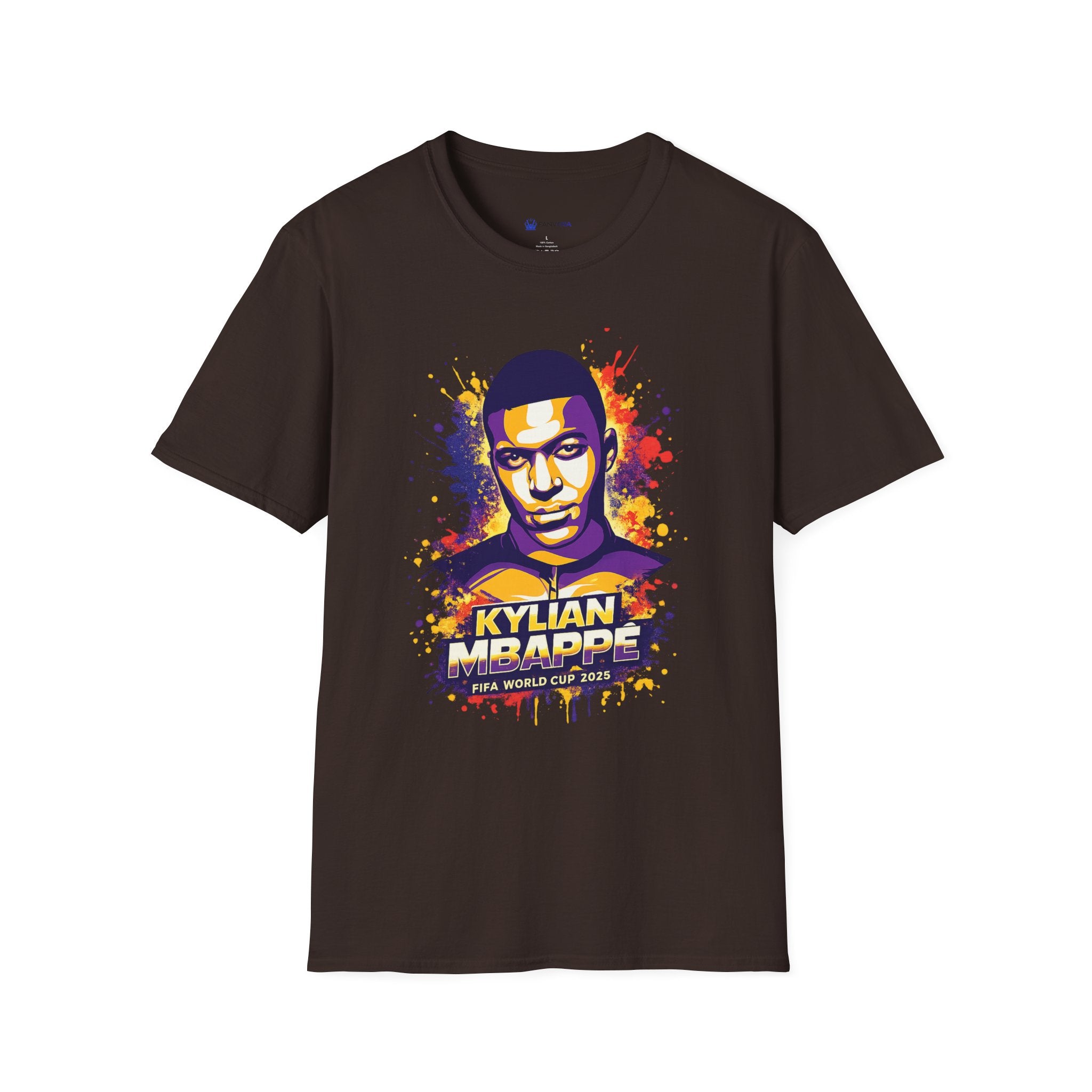 France legend Graphic T-Shirt — Vibrant Splash Portrait Soccer Fan Tee