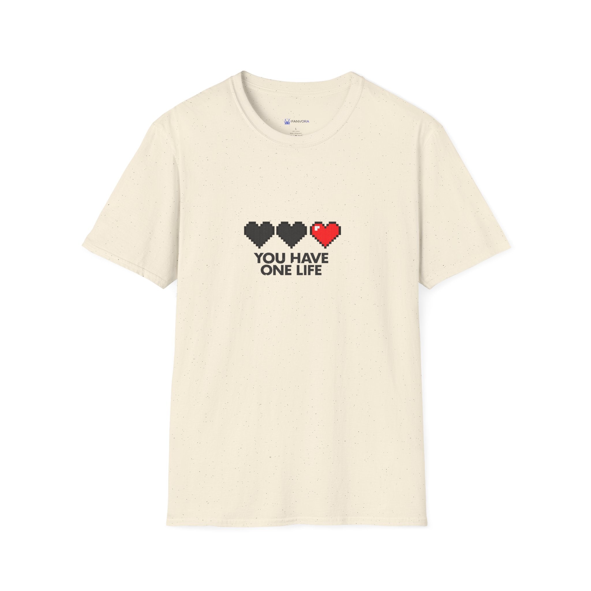 T-Shirt — Pixel Heart "You Have One Life" Graphic Tee