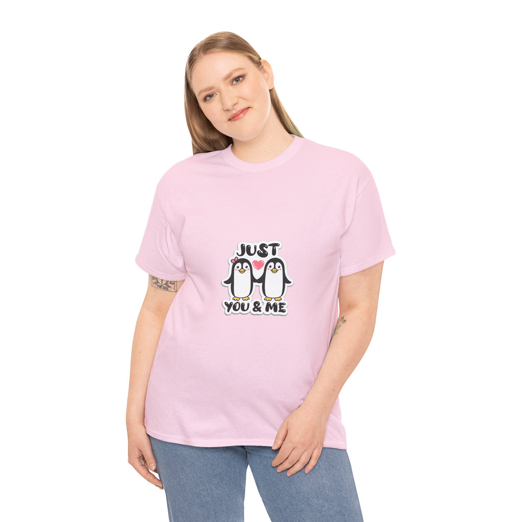 Just You & Me Penguin Tee — Cute Couples Graphic T-Shirt