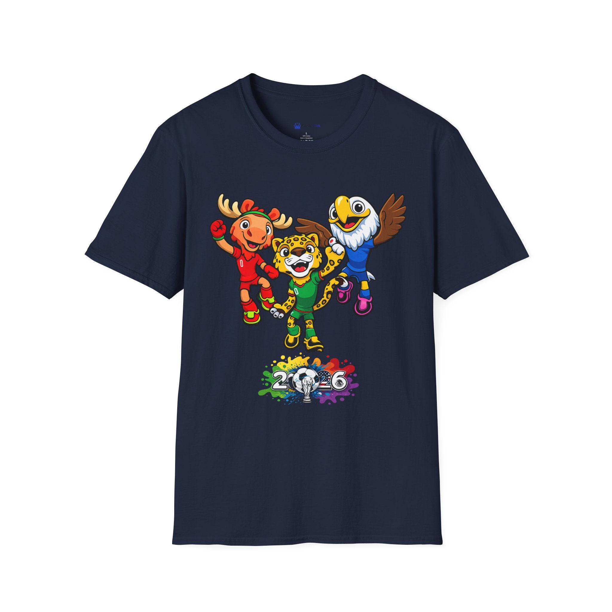 Kids Mascot Team T-Shirt — Cheerful Moose, Cheetah & Eagle Design