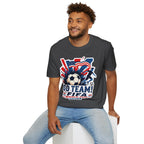 Soccer  Cup T-Shirt – "Go Team! Cup Soccer" USA Flag Design