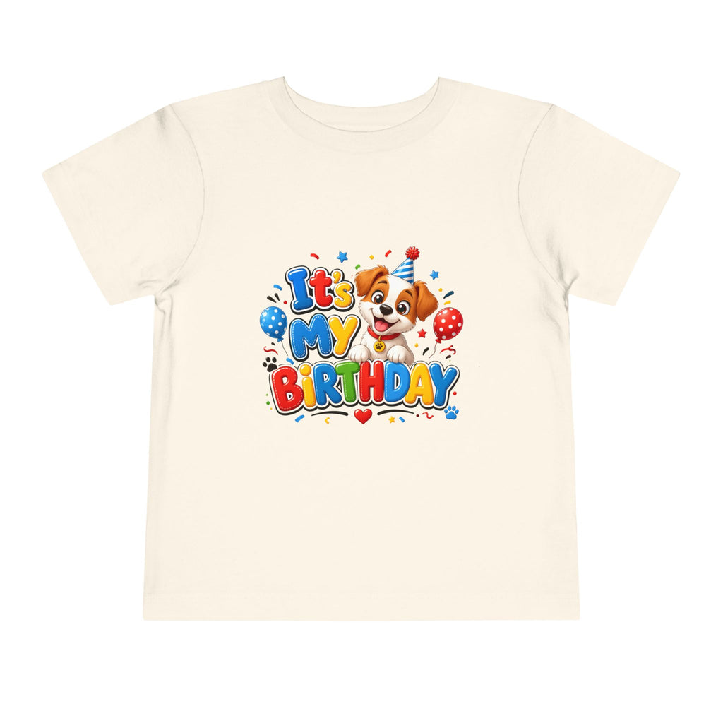Toddler Birthday Tee — "It's My Birthday" Puppy Party Shirt