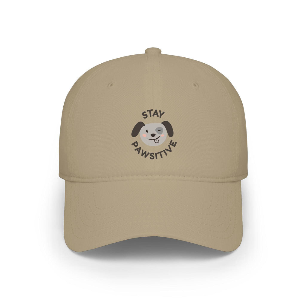 Stay Pawsitive dog embroidered baseball cap