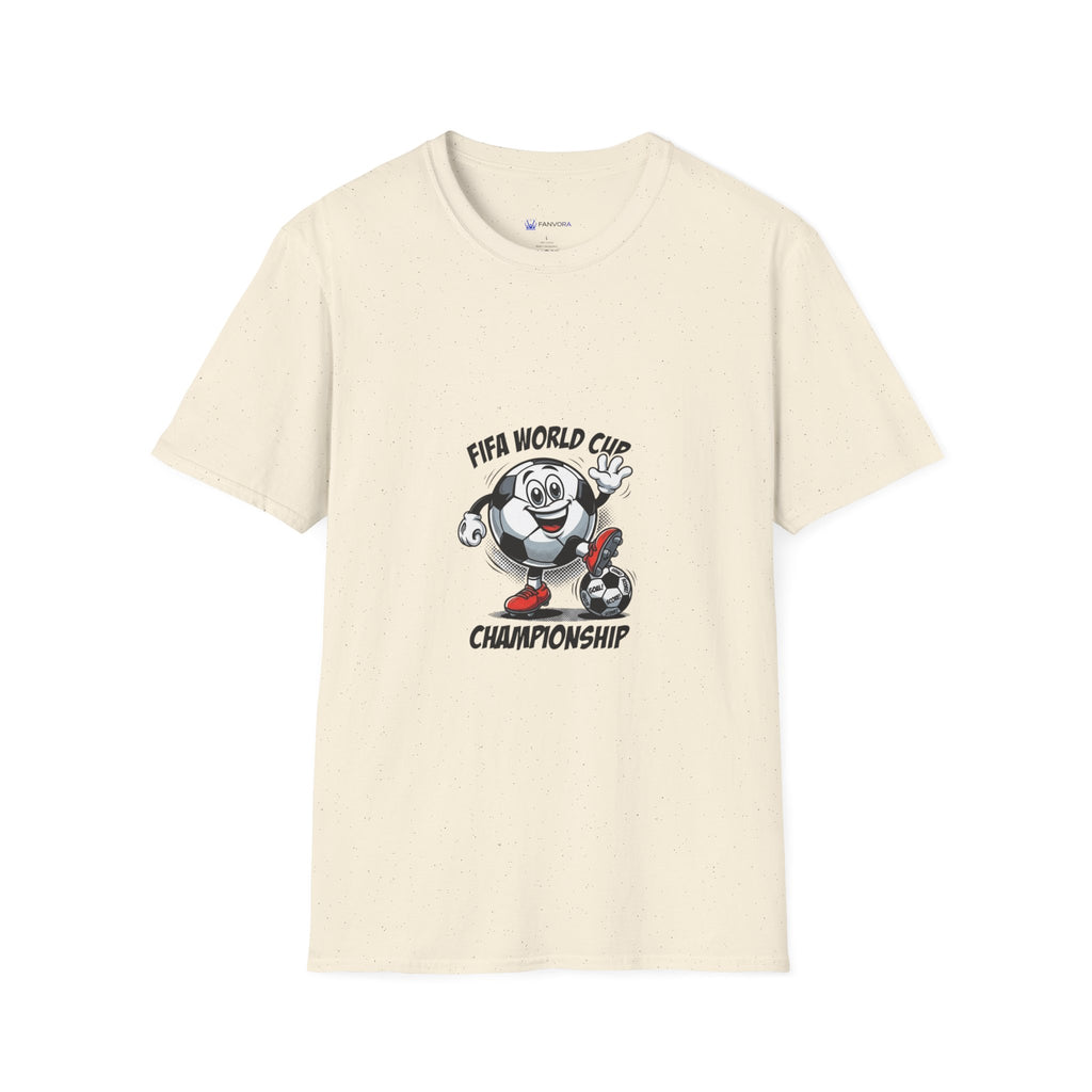 SPORTS comic style Cartoon Mascot T-Shirt — Championship Soccer Tee