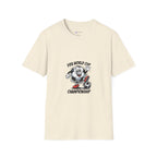 SPORTS comic style Cartoon Mascot T-Shirt — Championship Soccer Tee