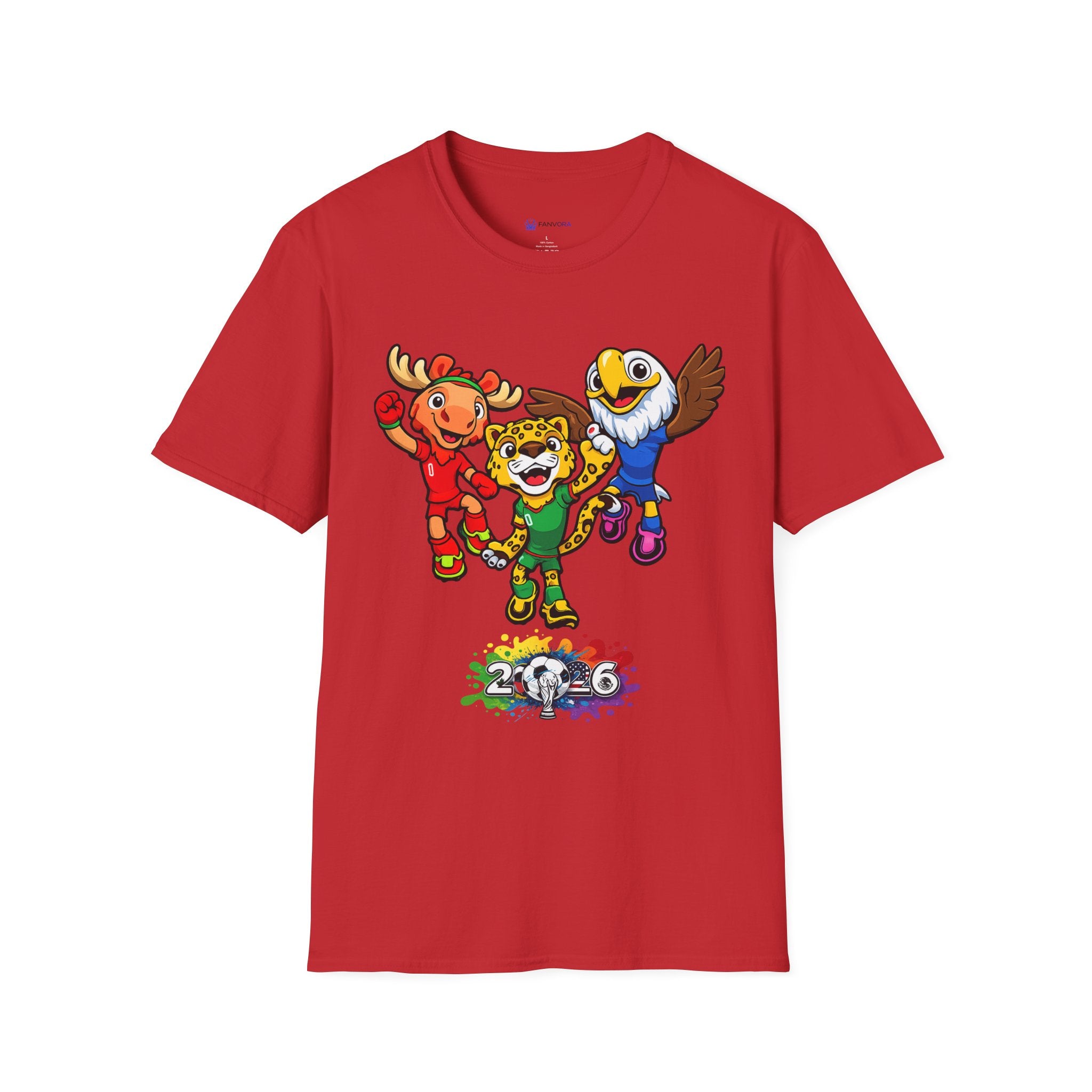 Kids Mascot Team T-Shirt — Cheerful Moose, Cheetah & Eagle Design
