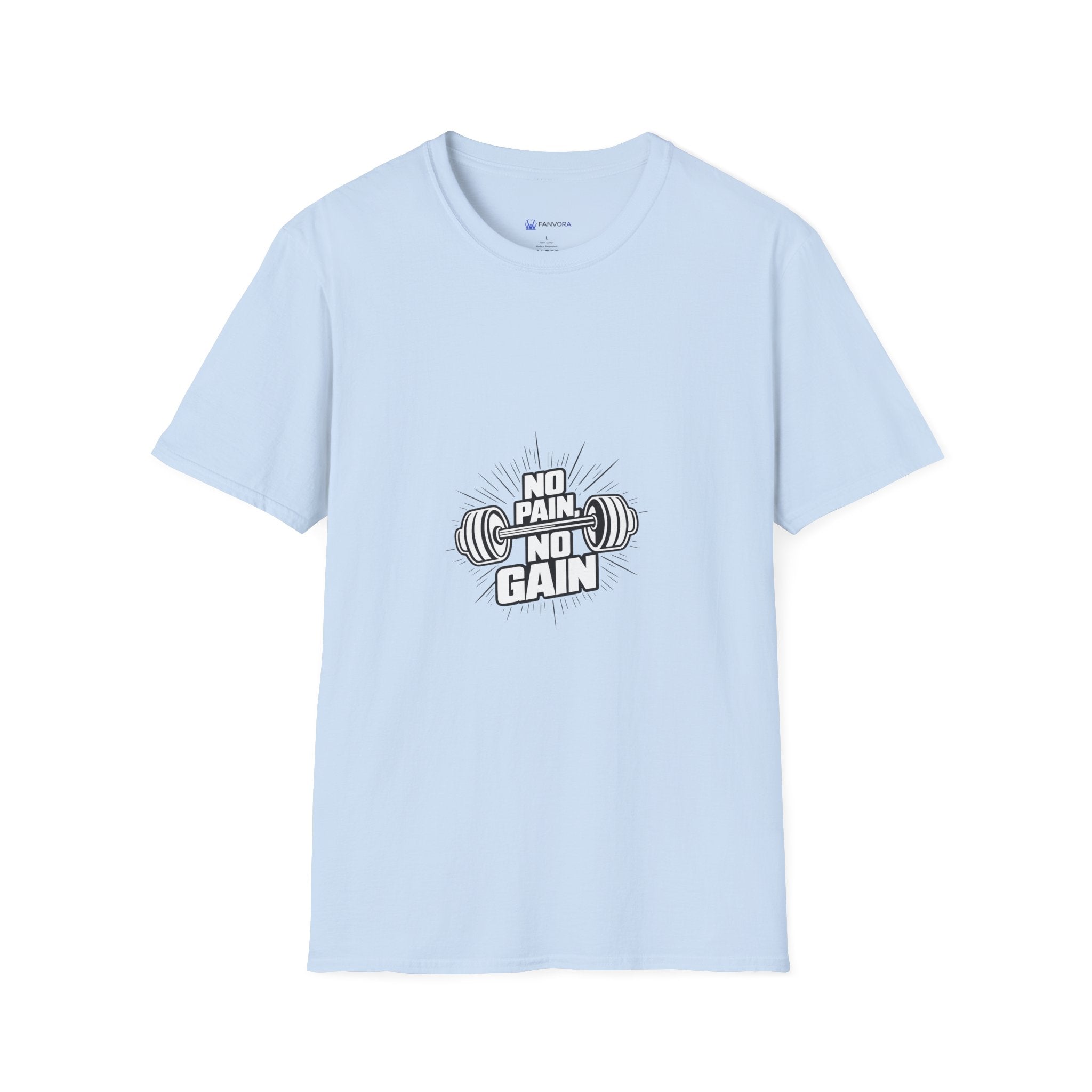 No Pain No Gain Barbell T-Shirt — Fitness Gym Workout Tee