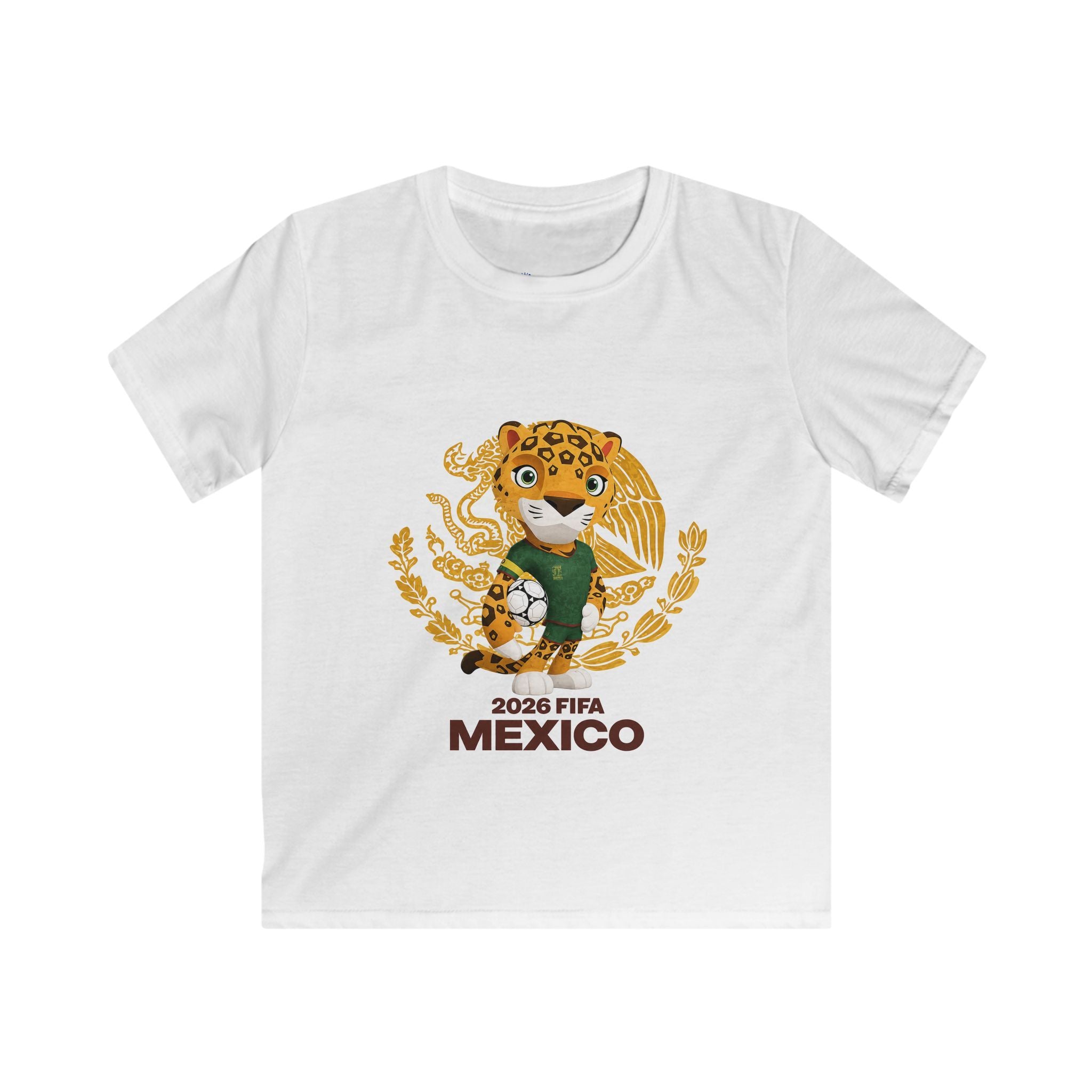 Kids Tee — 2026 FIFA Mexico Jaguar Mascot Soccer Shirt